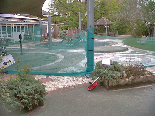 Playground before refurbishment - looking very neglected