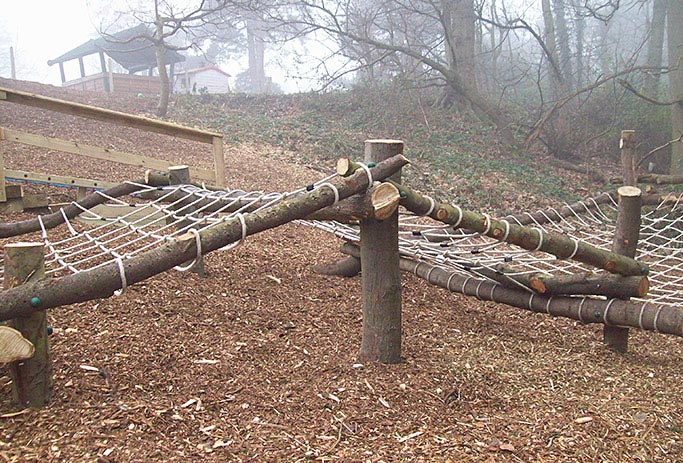 School outdoor hill side adventure play area